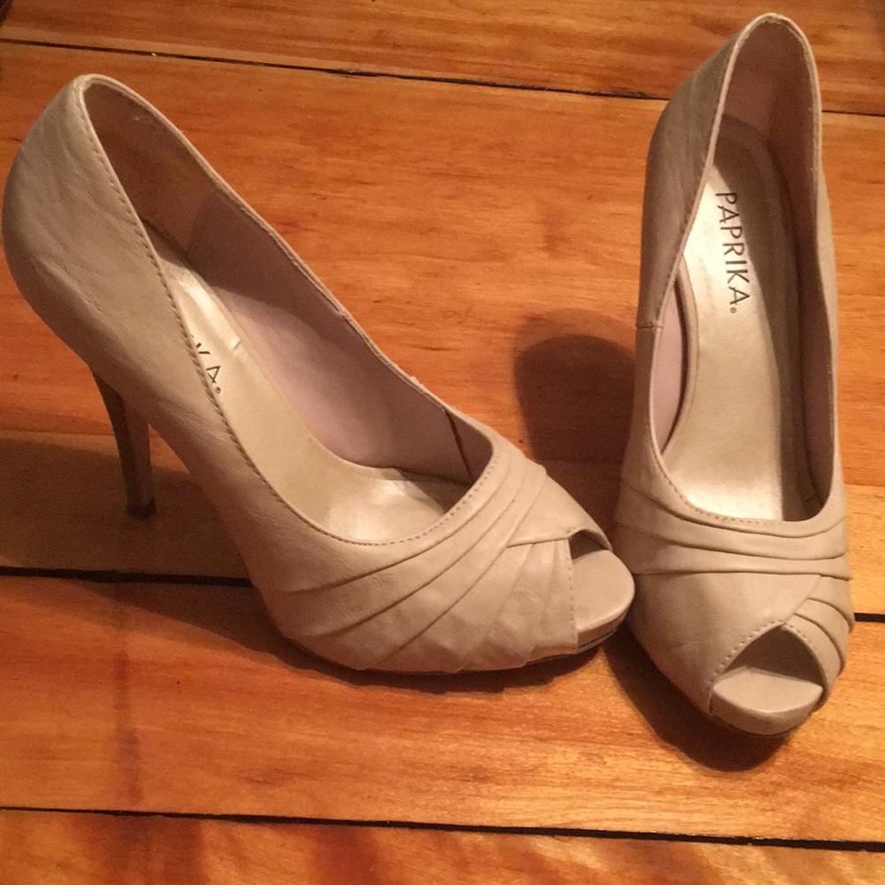 Beige 4inch heel